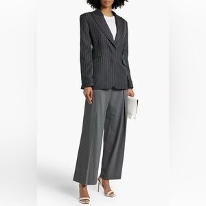 SIMKHAI Gamela Pinstripe Single Breasted Blazer In Grey